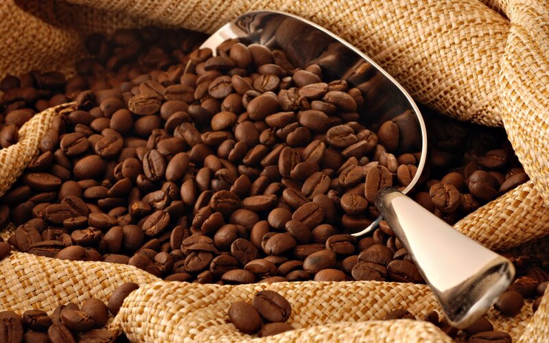 Roasted Coffee Beans — Brown, Neutral, Photograph, Scoop