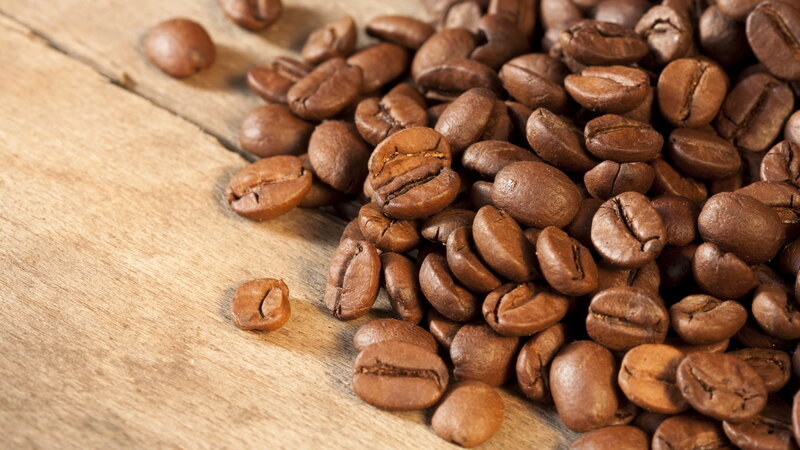 Roasted Coffee Beans — Brown, Neutral, Photograph, Wooden Surface