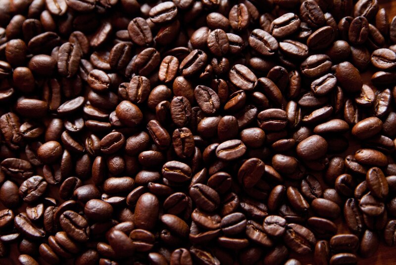 roasted coffee beans close-up