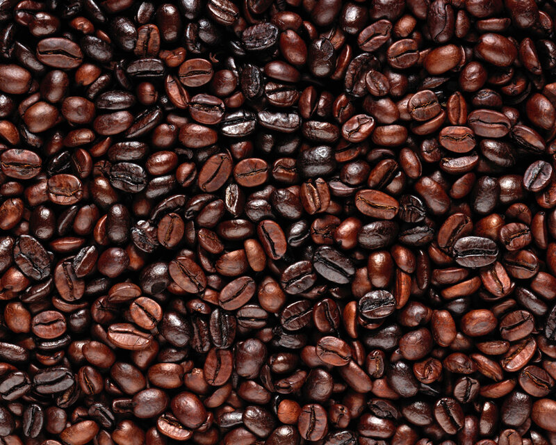 roasted coffee beans close-up
