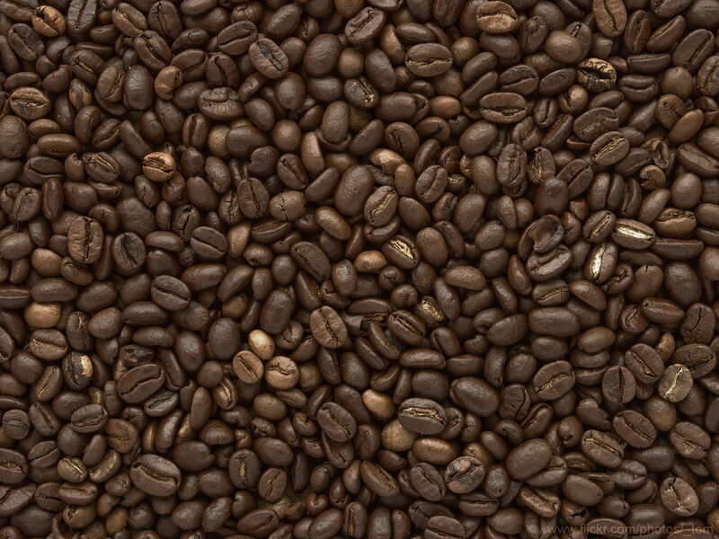 roasted coffee beans close-up