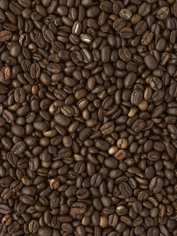 roasted coffee beans close-up