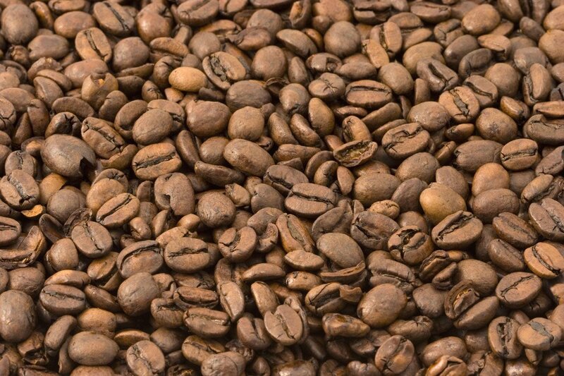 roasted coffee beans close-up