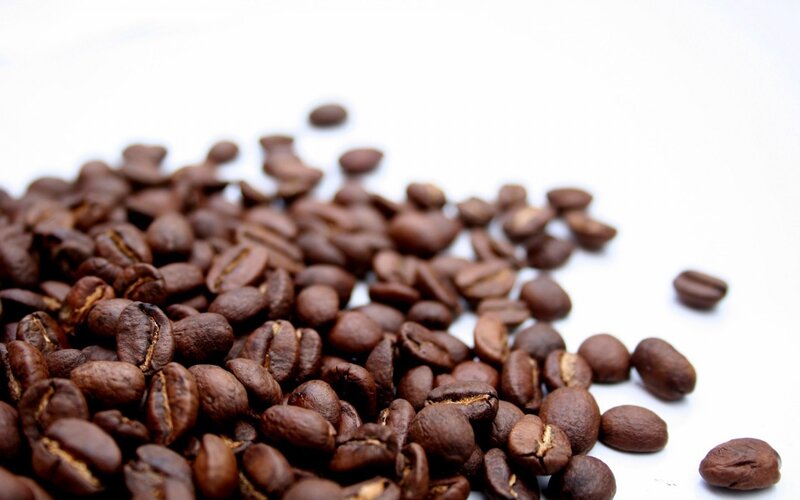 Roasted Coffee Beans — White