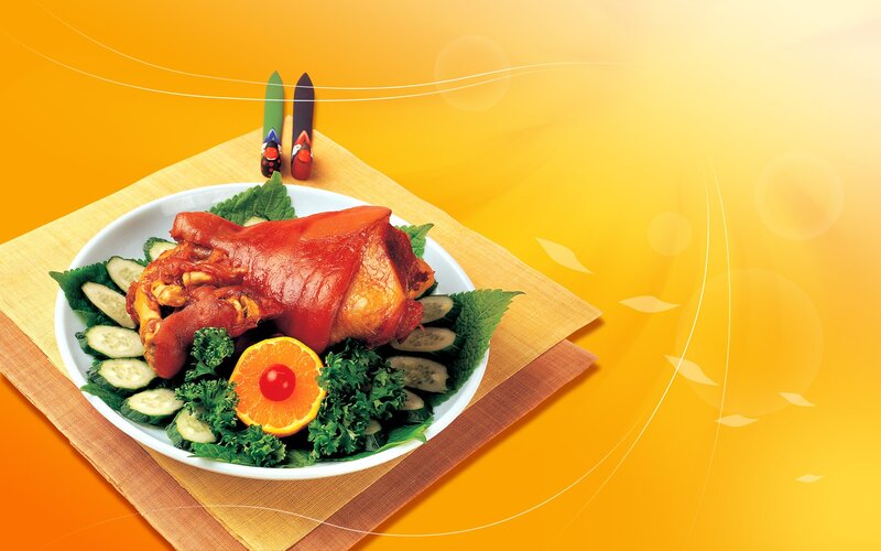 Roasted Pork Knuckle — Yellow, Appetizing, Photograph