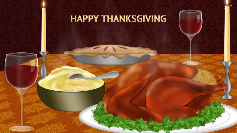 Roasted Turkey Dinner — Red, Festive