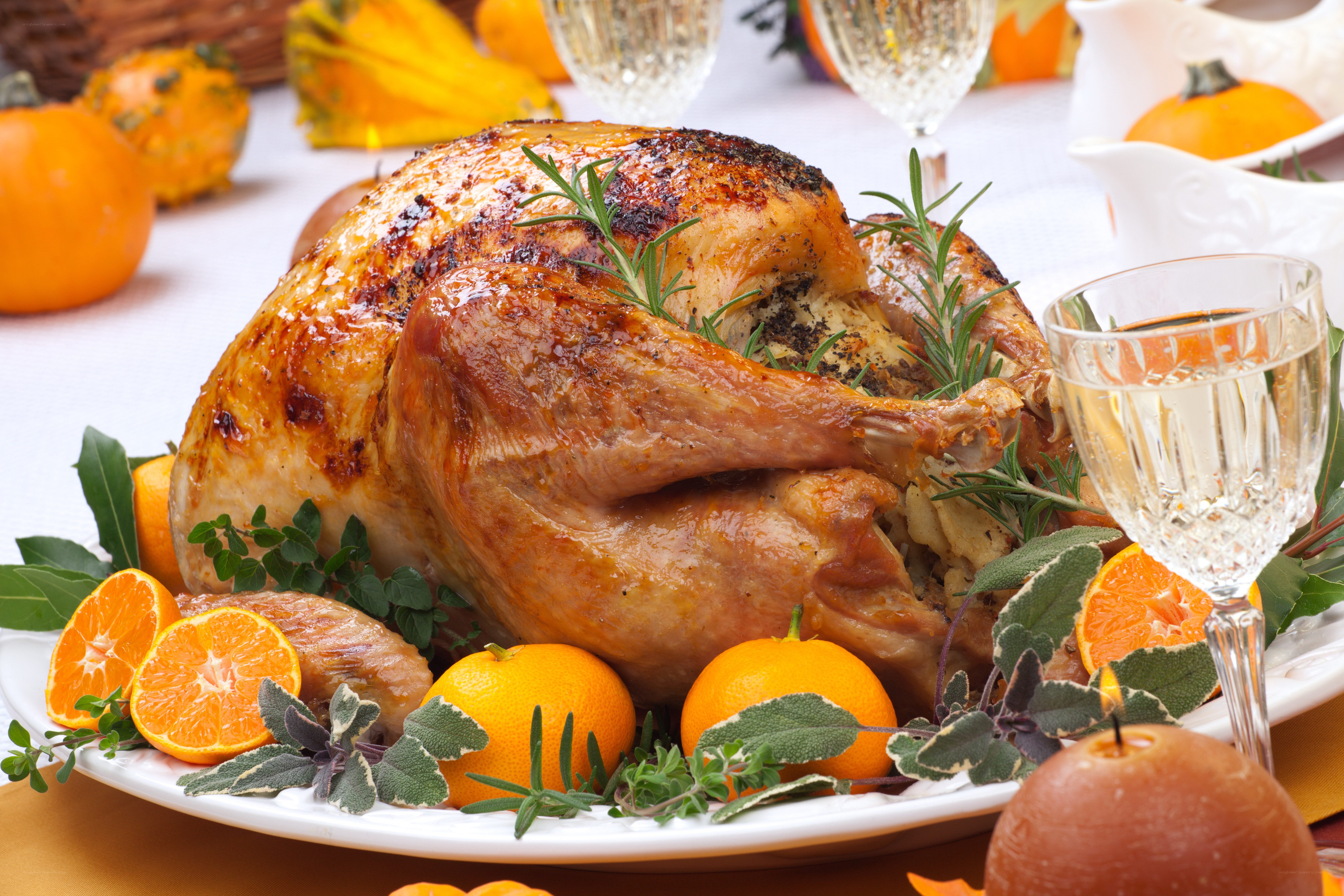 Roasted turkey for holiday dinner