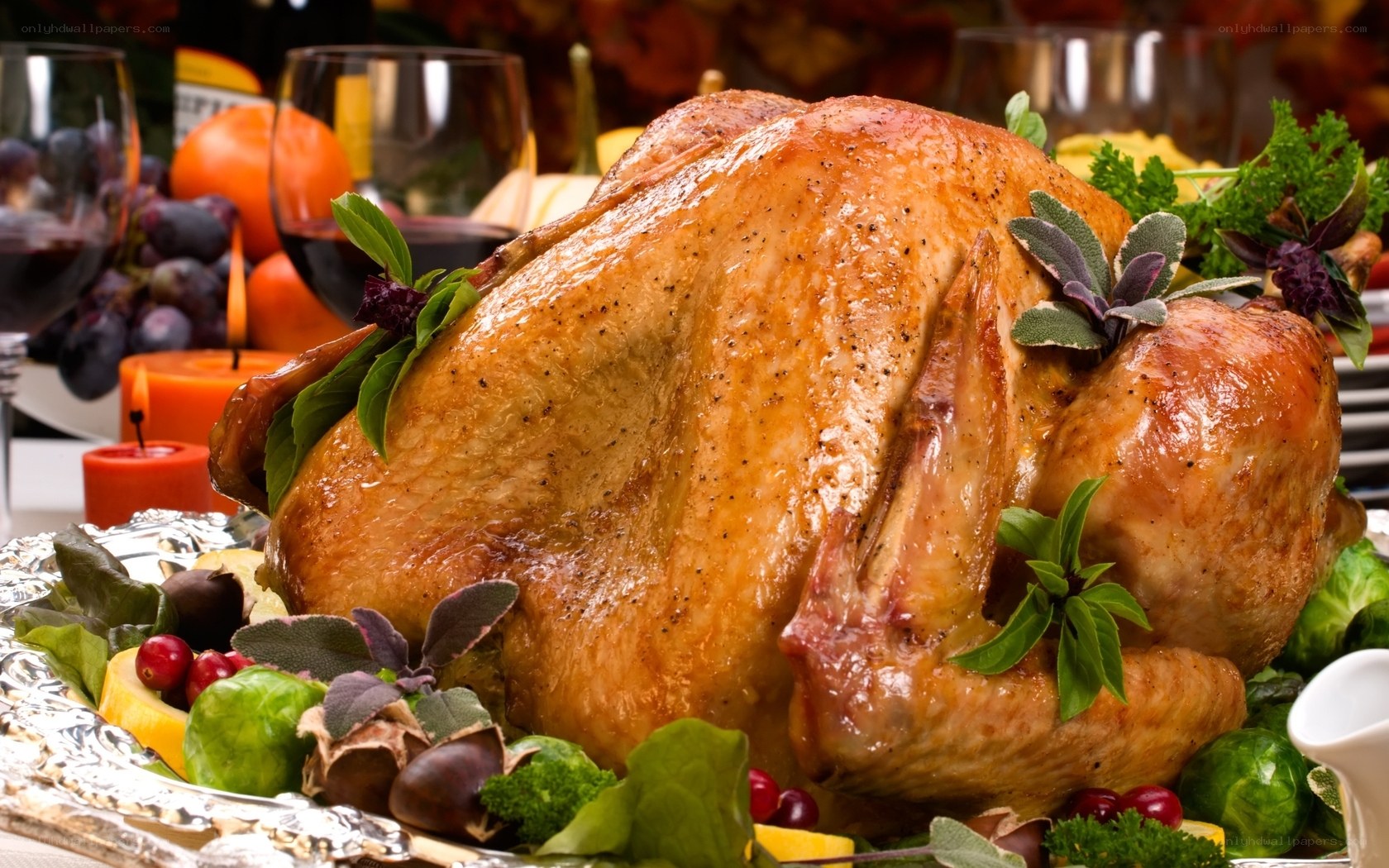 Roasted turkey for holiday dinner