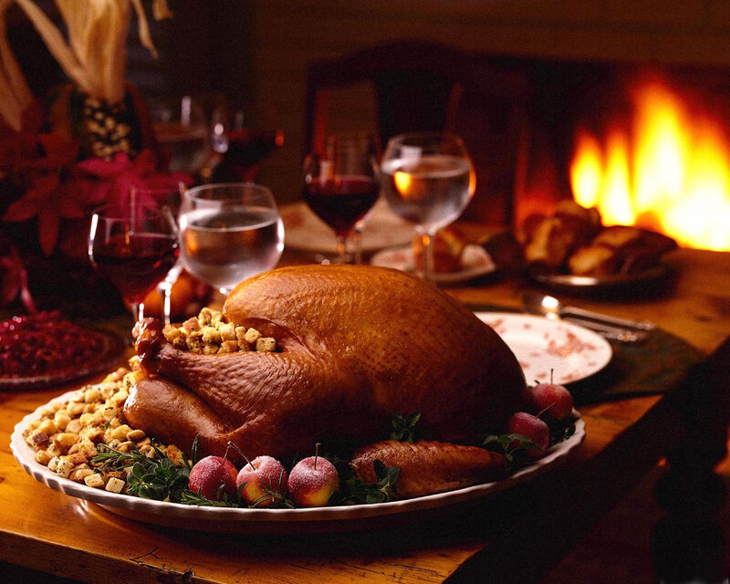 Roasted Turkey on Platter — Brown, Warm