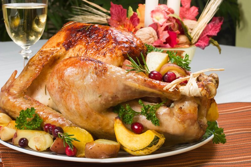 Roasted Turkey on Platter — Golden, Festive, Autumn