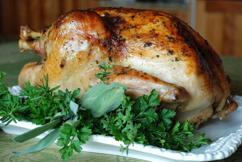 Roasted turkey with herbs