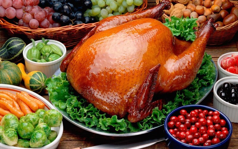 Roasted turkey with vegetables