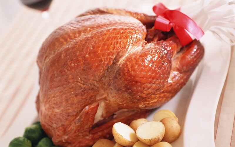 Roasted turkey with vegetables