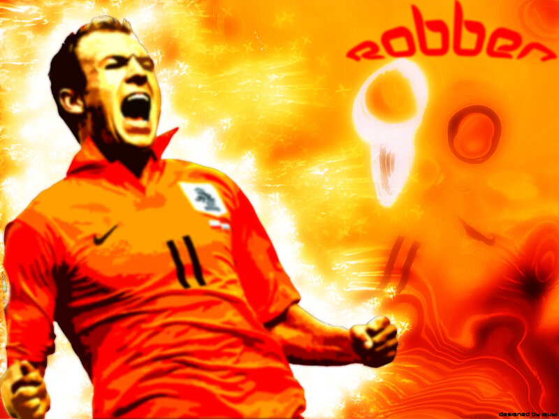 Robben celebrating goal