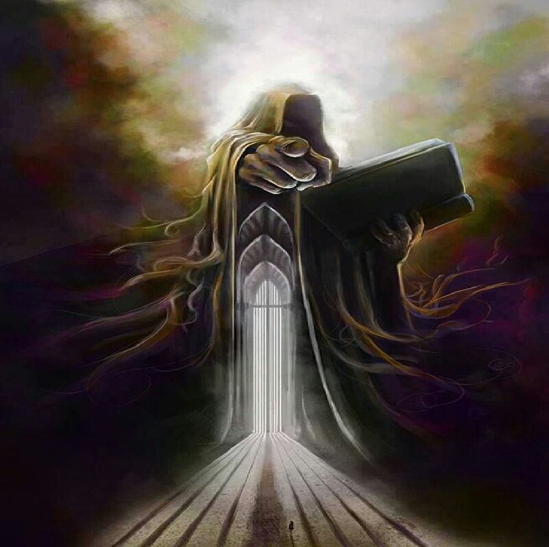 Robed Figure Holding Book