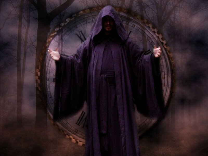 Robed Figure in Forest