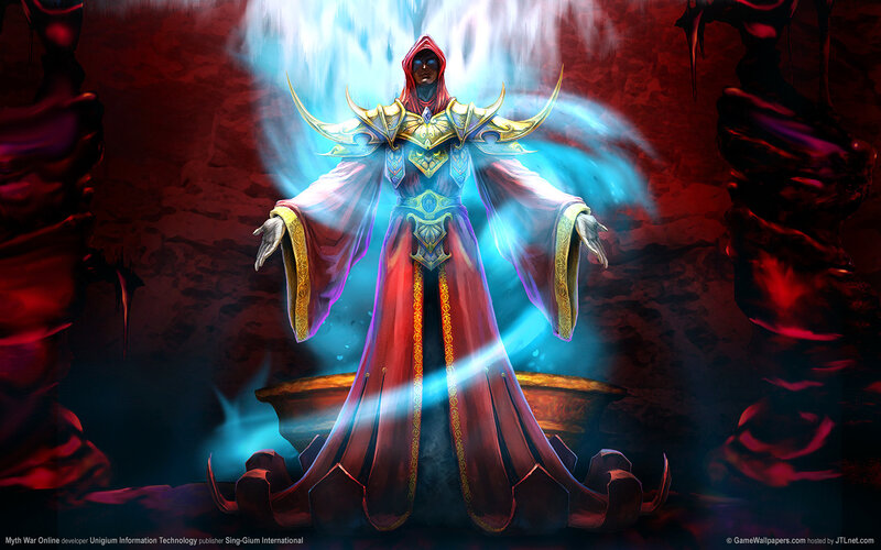 Robed Figure with Glowing Aura