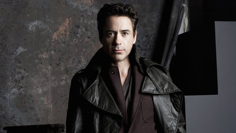 Robert Downey Jr. in a leather jacket