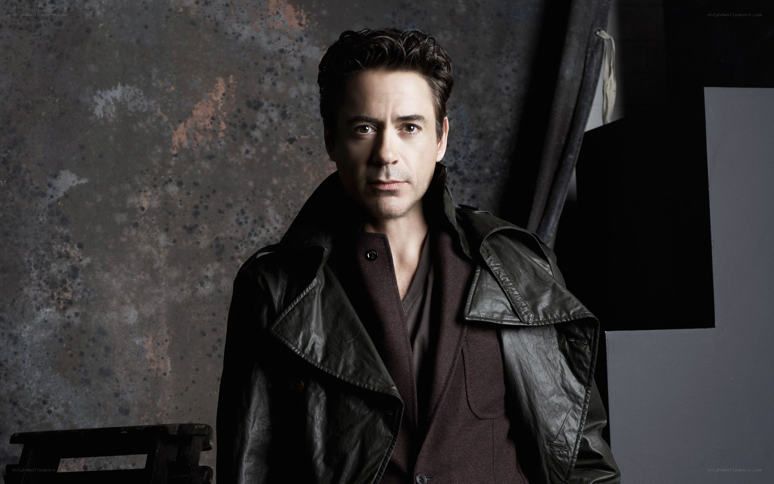 Robert Downey Jr. in leather jacket