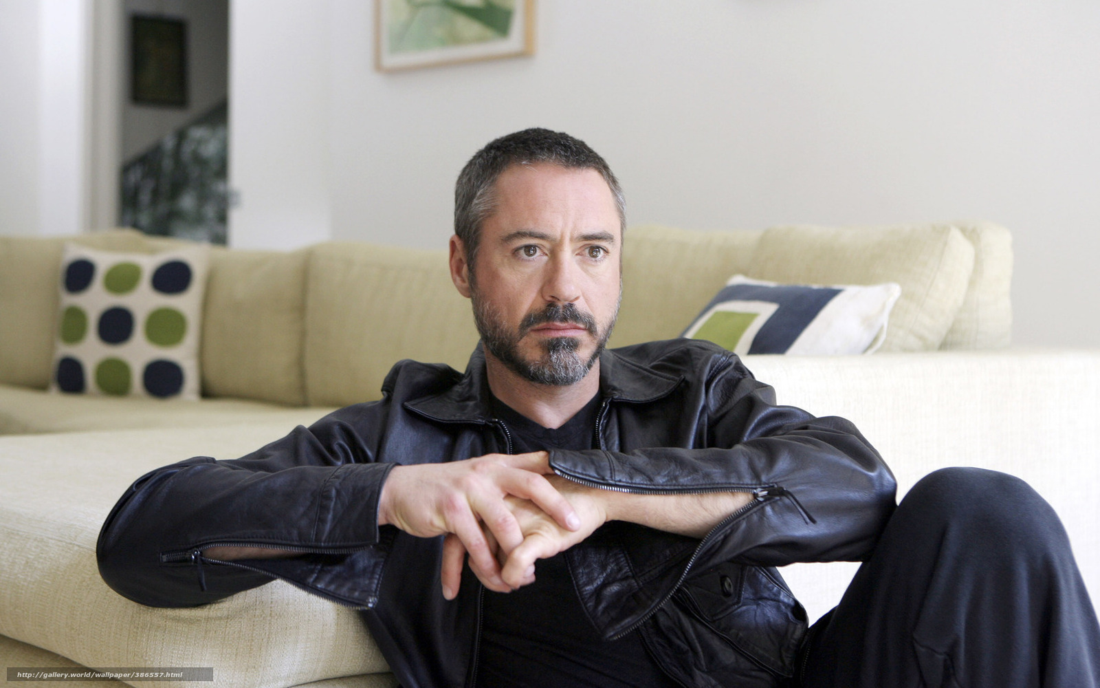Robert Downey Jr. on a sofa