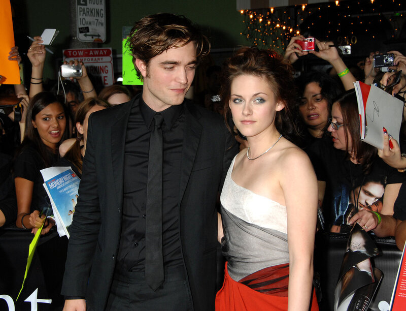 Robert Pattinson and Kristen Stewart at premiere
