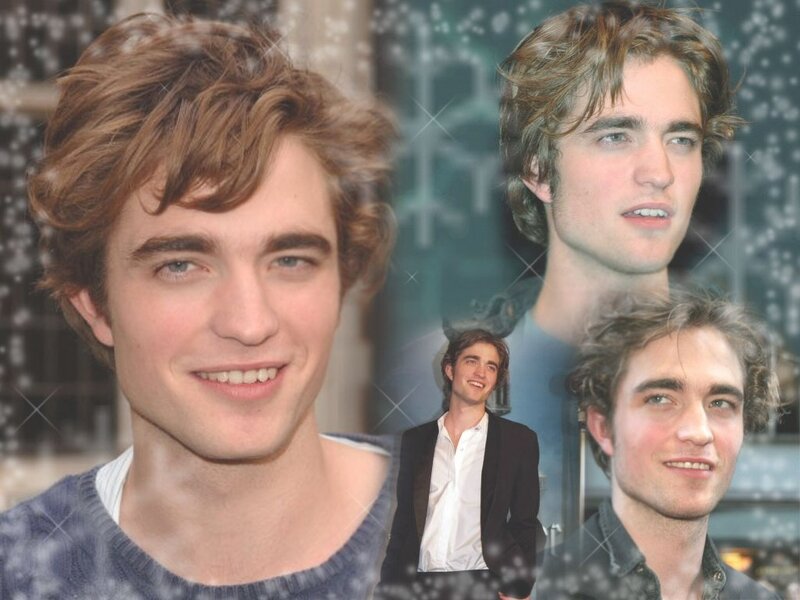 Robert Pattinson Collage — Blue, Happy