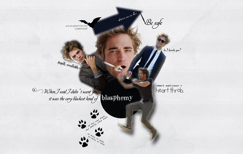 Robert Pattinson Collage — White