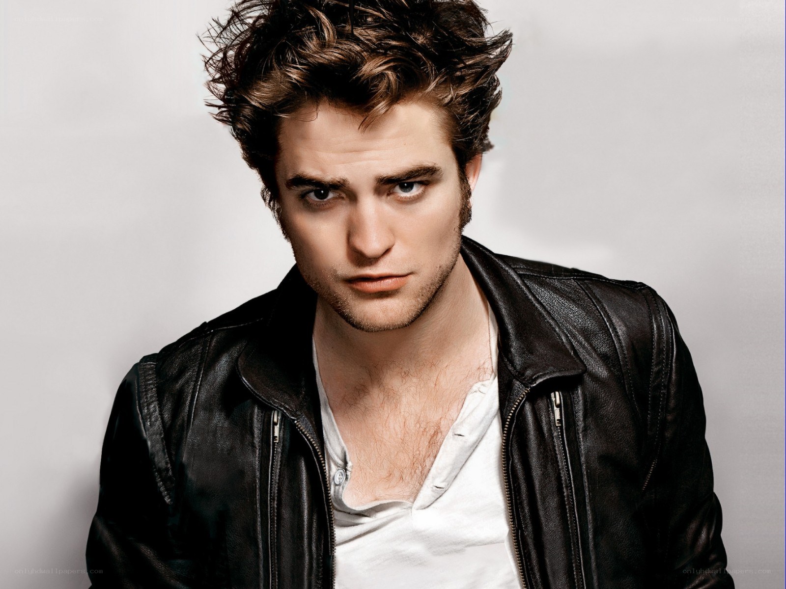 Robert Pattinson in leather jacket