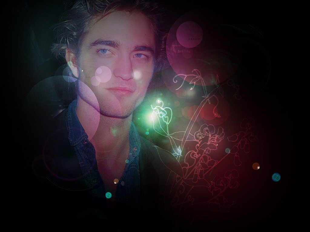 Robert Pattinson with glowing effects