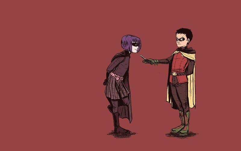 Robin and Batgirl confrontation