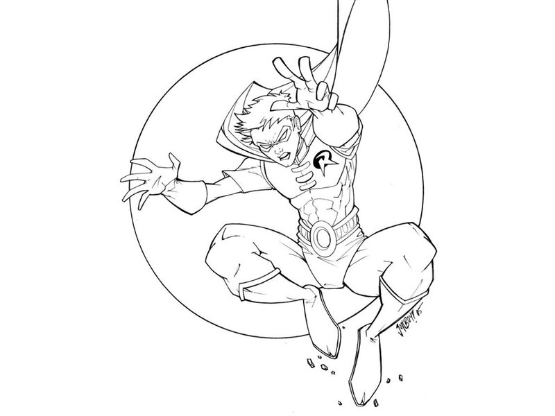 Robin Character in Action — Black