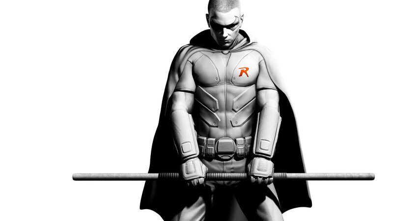 Robin character with staff
