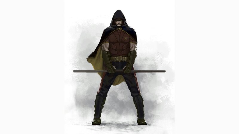 Robin Character with Staff — Black