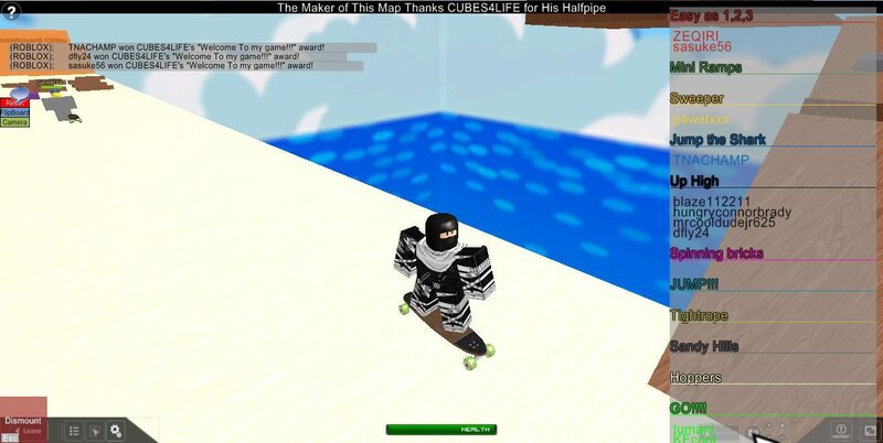 Roblox Character on Skateboard