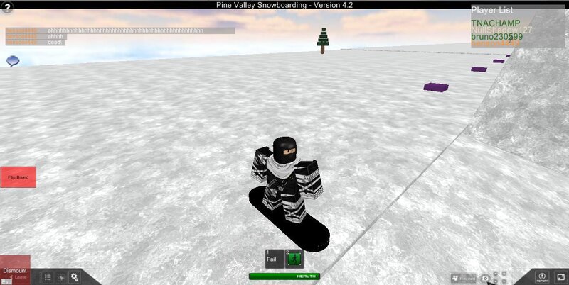 Roblox Character Snowboarding