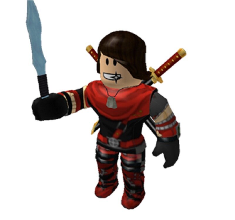 Roblox Character with Swords