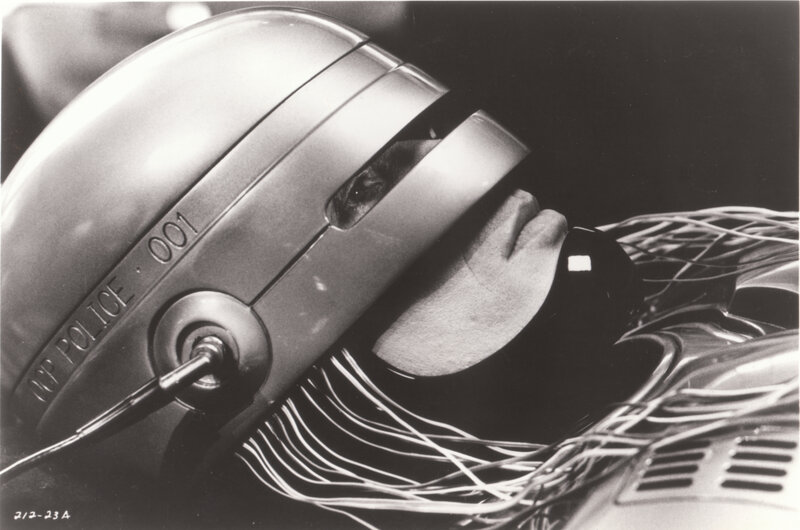 RoboCop helmet close-up