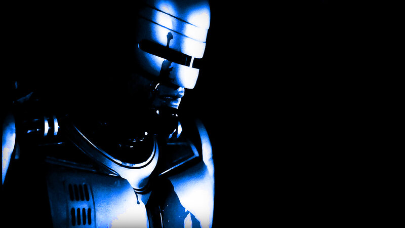 RoboCop in blue light