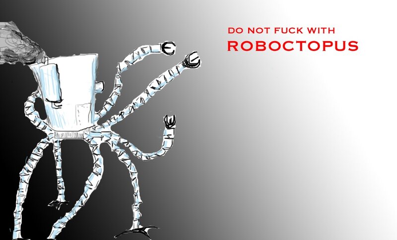 Roboctopus warning illustration