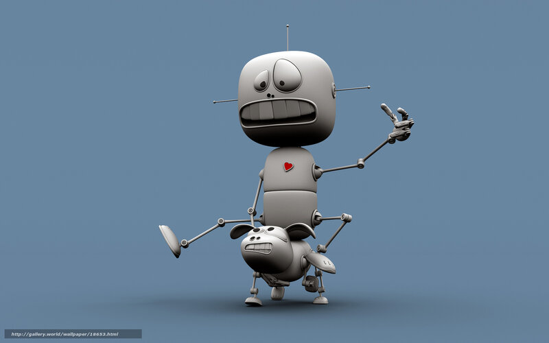 robot and dog characters