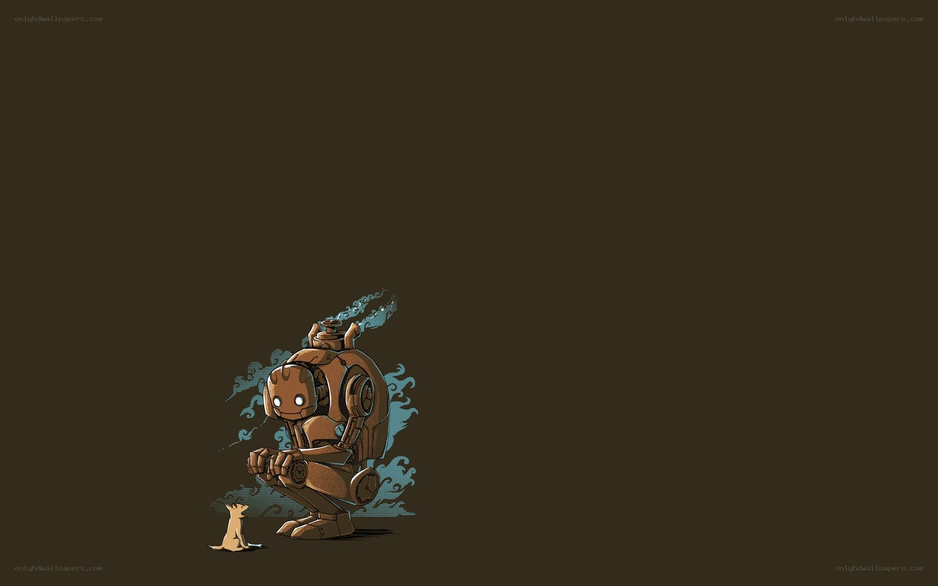 robot and dog companion