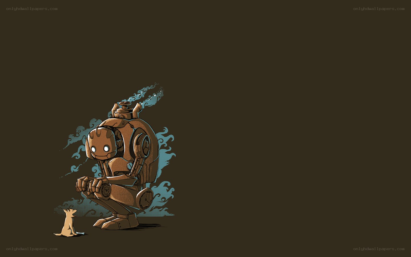 robot and dog illustration