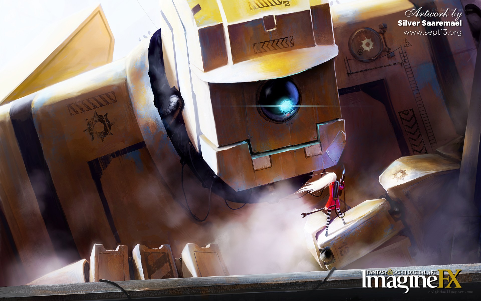 robot and small figure