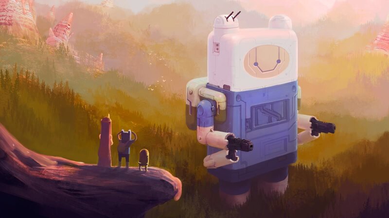 Robot and Two Figures