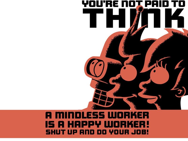 Robot and Woman Heads