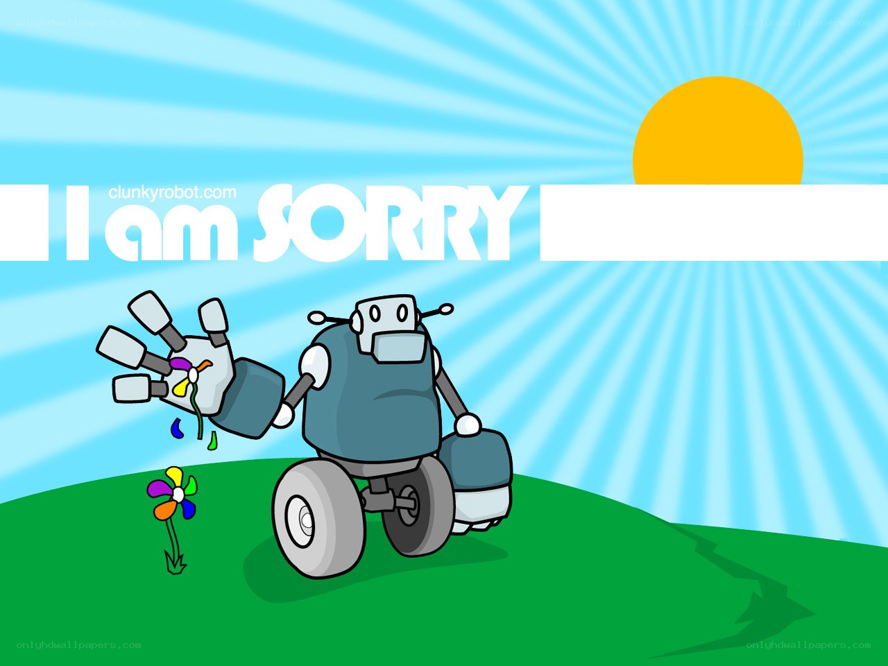 robot apologizes for flower
