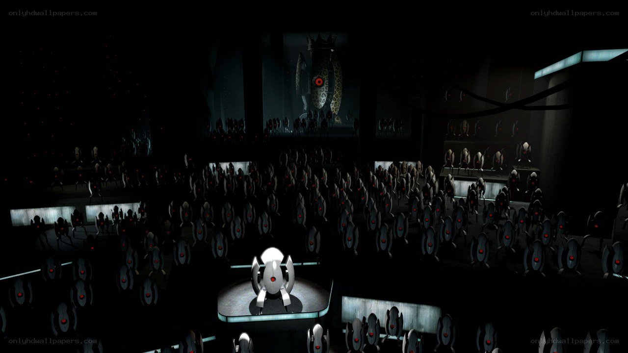 robot assembly in dark hall