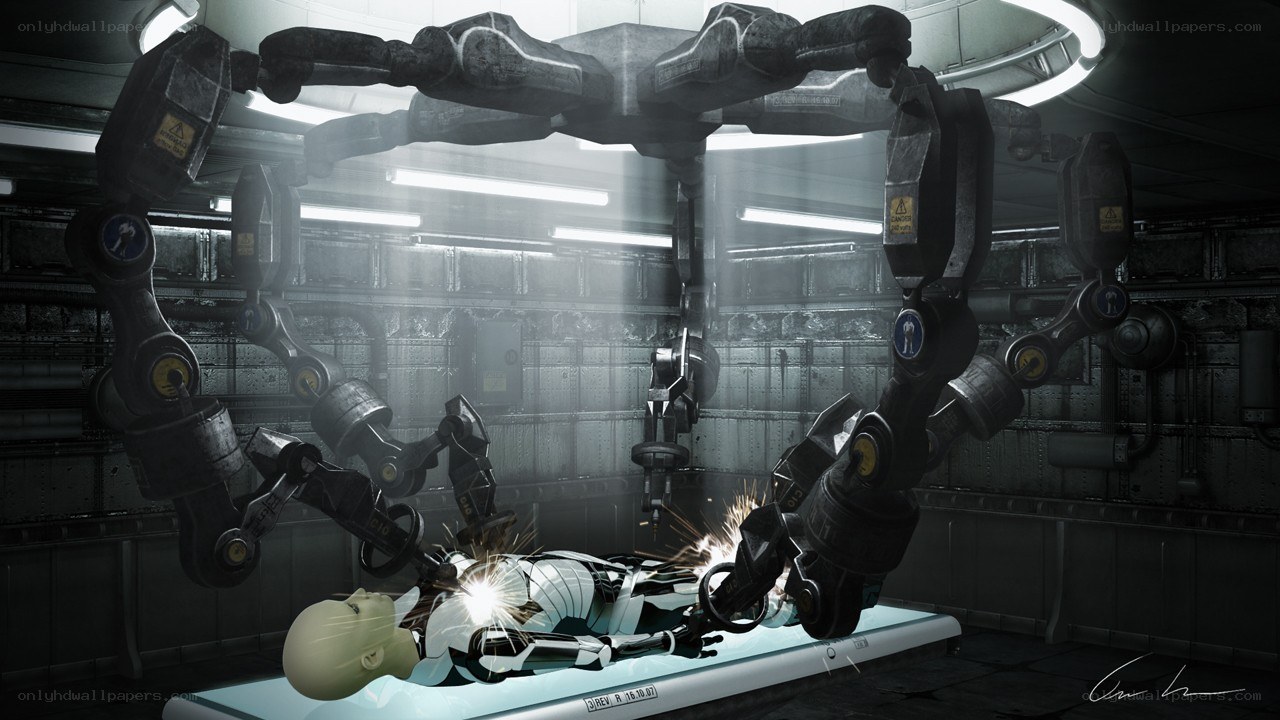 robot assembly in lab