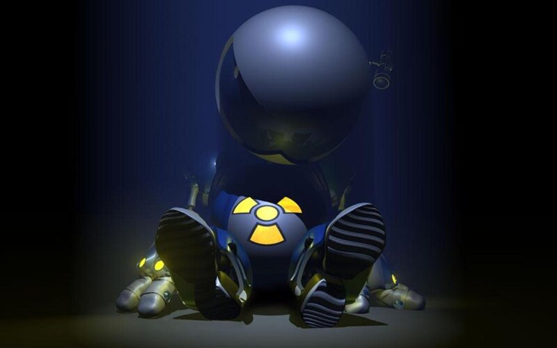 Robot Baby Sitting — Blue