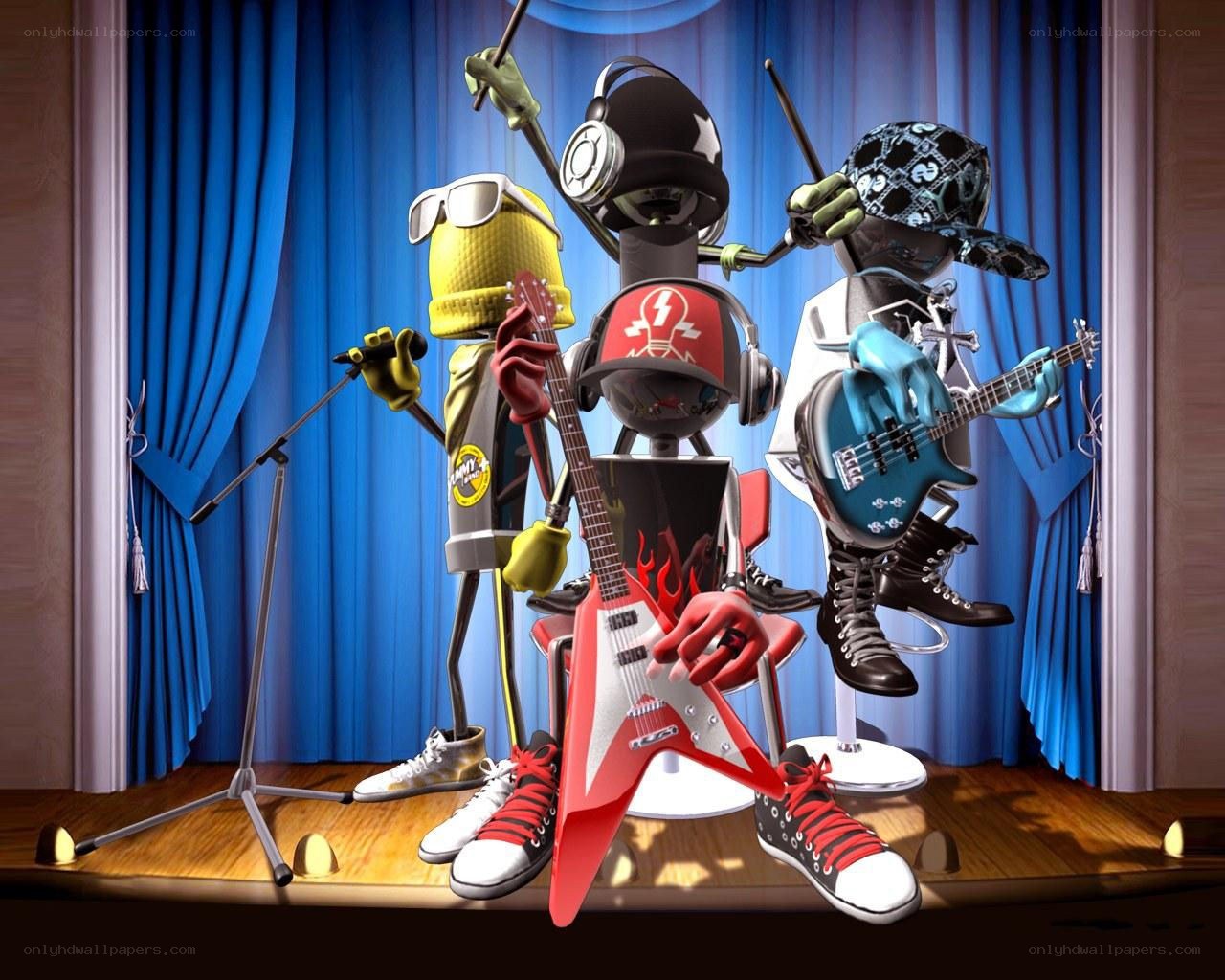 robot band on stage